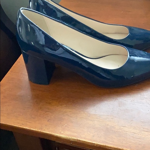 Shoes Navy Blue Patent Leather Pumps 212 Inches Poshmark